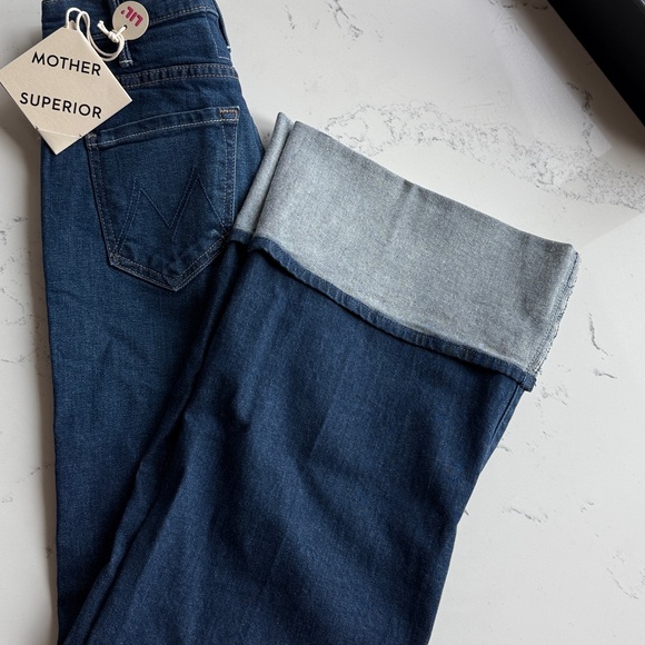 MOTHER The Lil Hustler Roller Sneak Cuff Color Wash Kicks And Riffs Size 25 NWT - Picture 8 of 8